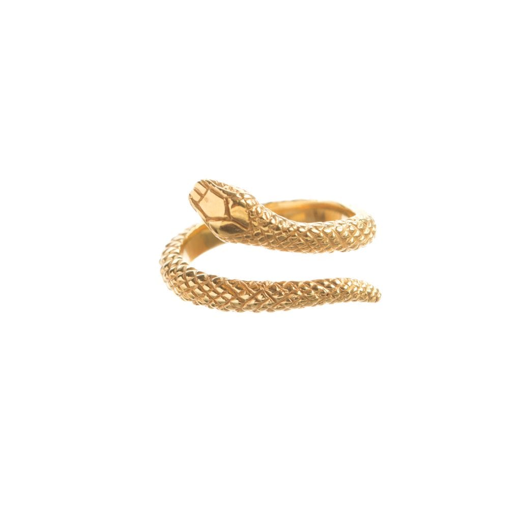 18ct Gold Vermeil Snake Ring – David Roberts Jewellery